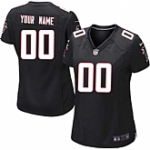 Women Nike Atlanta Falcons Customized Black Team Color Stitched NFL Game Jersey,baseball caps,new era cap wholesale,wholesale hats